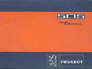 1982 Peugeot 505 Diesel Instructieboekje (# 22908)