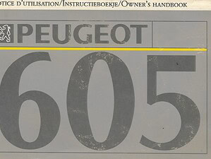 1991 Peugeot 605 Instructieboekje (# 22957)