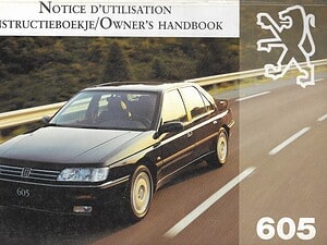 1993 Peugeot 605 Instructieboekje (# 22954)