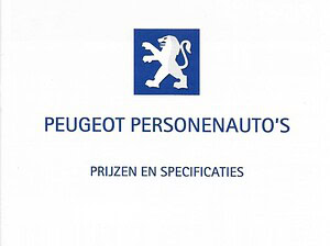 2001 Peugeot _ Algemeen - 'Prijzen en Specificaties' (20756)