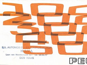 1975 Peugeot _ Algemeen - 'Programma' (# 20813)