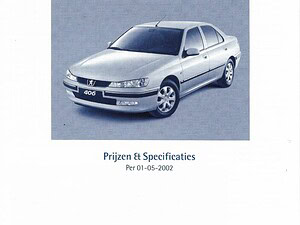 2002 Peugeot 406 Prijslijst (# 21275)
