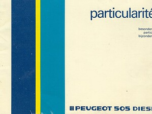 1985 Peugeot 505 Diesel Instructieboekje (# 22894)
